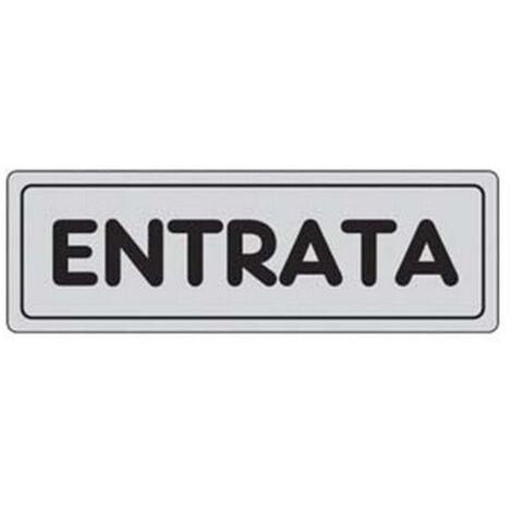 10PZ TARGHETTA ADESIVA "ENTRATA" - cm.15X5h.