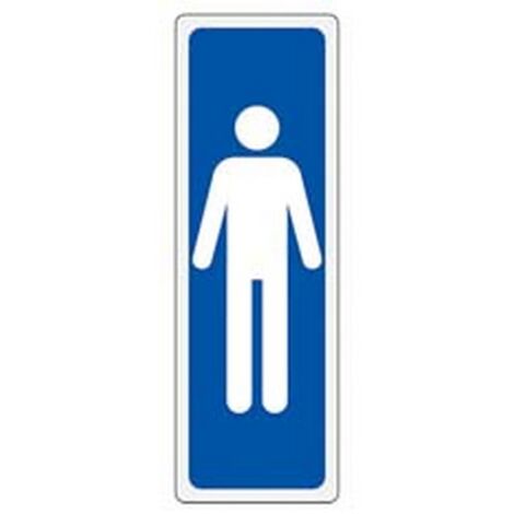 10PZ TARGHETTA ADESIVA "FIGURA UOMO" - cm.5X15h.
