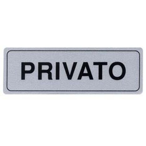 10PZ TARGHETTA ADESIVA "PRIVATO" - cm.15x5h.