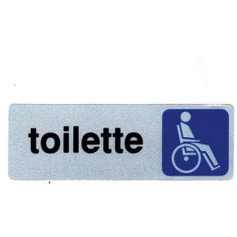 10PZ TARGHETTA ADESIVA "TOILETTE DISABILI" - cm.15x5h.