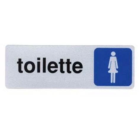 10PZ TARGHETTA ADESIVA "TOILETTE DONNA" - cm.15x5h.