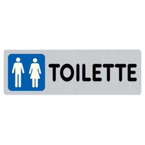 10PZ TARGHETTA ADESIVA "TOILETTE UOMO/DONNA" - cm.15x5h.