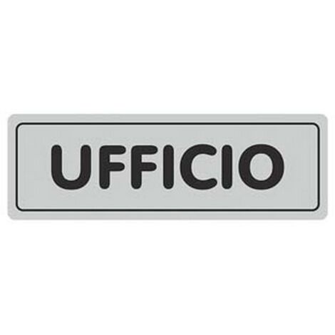 10PZ TARGHETTA ADESIVA "UFFICIO" - cm.15X5h.