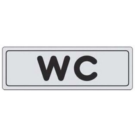 10PZ TARGHETTA ADESIVA "WC" - cm.15X5h.