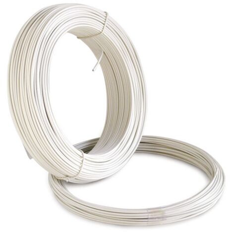 10ROTOLI CAVETTO STENDIBIANCHERIA ZINCATO PLASTIFICATO  Ï mm. 2,7 - mt. 20