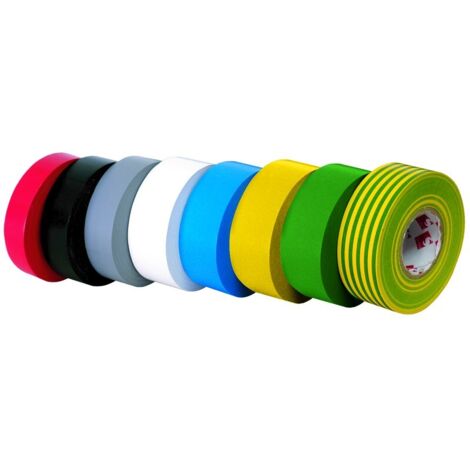 10ROTOLI NASTRO ISOLANTE AUTOESTINGUENTE mm. 19x25 mt col. Verde scuro