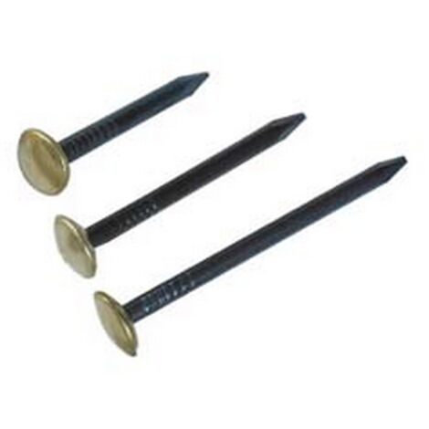 10SC CHIODI ACCIAIO TESTA OTTONE  - mm.2x25 in conf.100 pz.