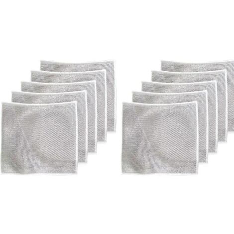 10torchons à vaisselle multi-usages en fil de fer pour séchage humide, chiffons de nettoyage épais à double couche, réutilisables,