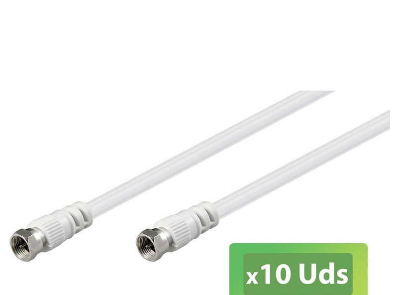 

Pack 10x Cable antena blanco 1,5 m F/F Dintel