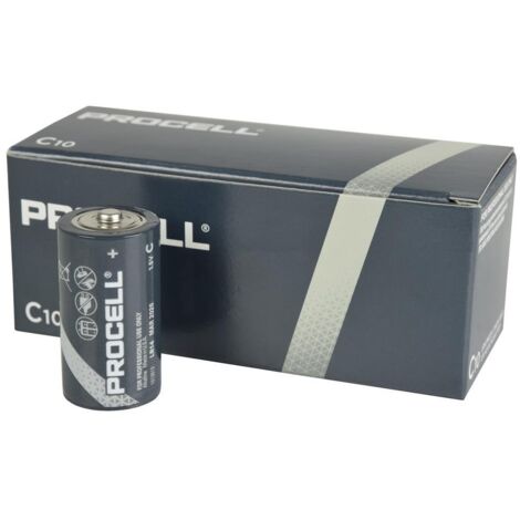 10ud PILA ALCALINA R14 C INDUSTRIAL DURACELL