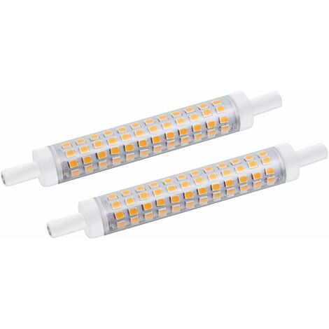 10W 118mm R7S LED Linear Spotlight Bulb Double Ended 100-130W Halogen Bulb  Replacement Perfect for Bedroom, Bathroom etc (2pcs, Cool White 6000K, Non- Dimmable) HIASDFLS