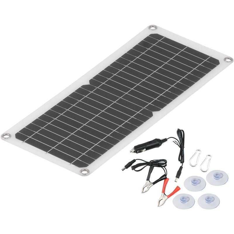Jeffergarden 10W 12V Sortie USB Chargeur de batterie de panneau solaire Alimentation mobile solaire en silicium monocristallin