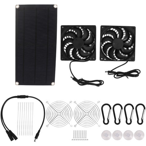 10W 18V Solar-Hühnerstallventilator mit monokristallinem Panel - Für Hühnerstall, Gewächshaus oder Unterstand