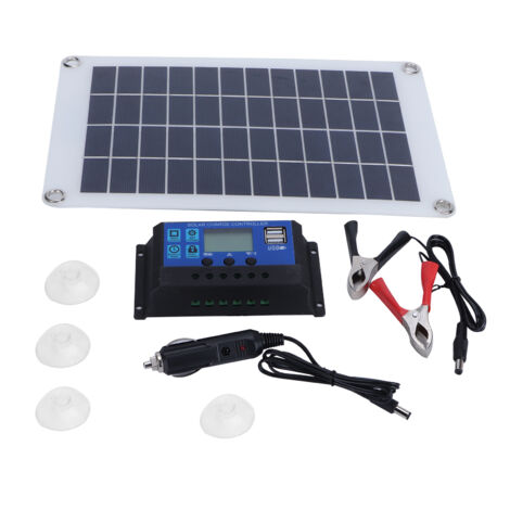 10W 18V Solar-Set mit Laderegler für Wohnmobile und Wohnwagen