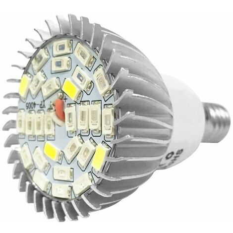 10W 28LED Grow Light Bulb Full Spectrum Lighting with 7 Wavelength Horticulture Light Bulb AC 85-265V for Plants, Flowers and Vegetables Indoor/Greenhouse/Garden E27