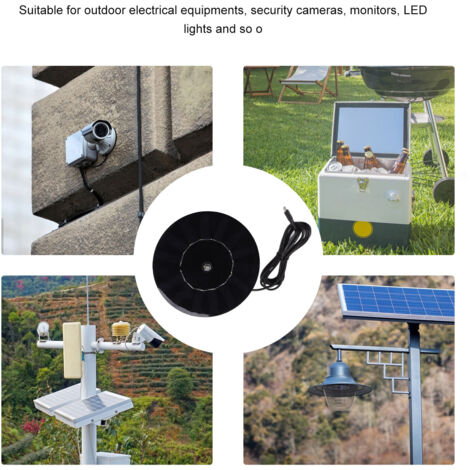 10W 5V Rund-Solarpanel für Außenüberwachungskamera und LED-Leuchte