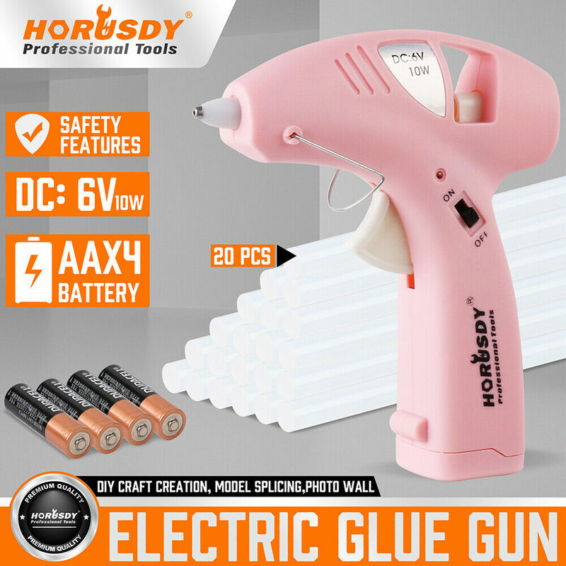 10W 6V Cordless Heißer Kleber Pistole 20 Kleber Sticks & dc Batterien Enthalten Handwerk diy Reparatur Werkzeug,10w,White | 04537365538894 10W 6V Cordless Heißer Kleber Pistole 20 Kleber Sticks & dc Batterien Enthalten Handwerk diy Reparatur Werkzeug,10w,White | 04537365538894