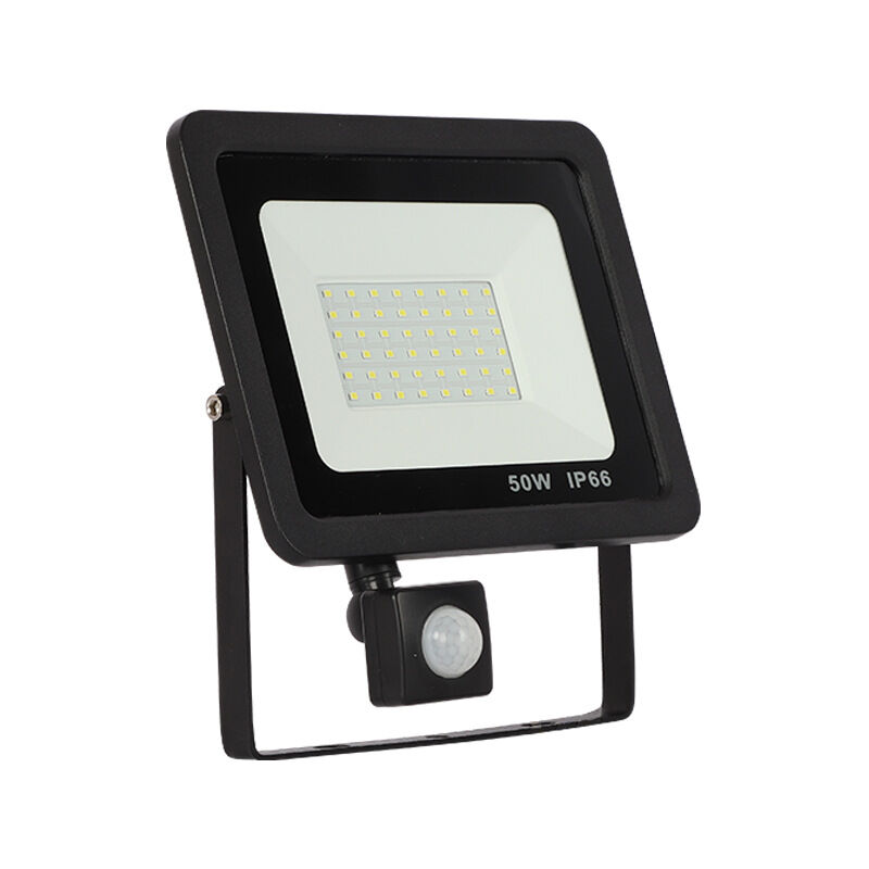 10W Black LED Floodlight motion detector Color Temperature ， White light, black shell