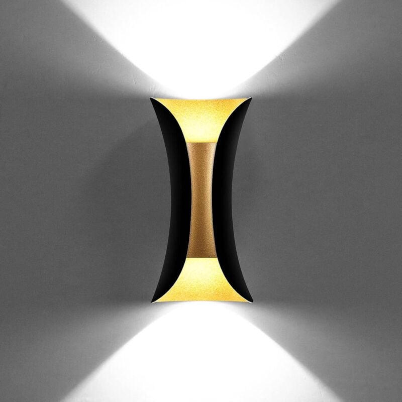 10W Créatif Moderne Lampe Murale LED Applique Murale Imperméable Aluminium Lampe de Mur LED Intérieur Extérieur pour Salle de Bains Chambre à Coucher