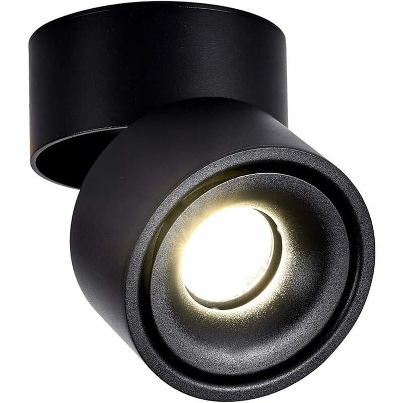 10W Deckenstrahler led Downlight, Einstellbarer Lampenkörperwinkel, Innendeckenleuchte, 4000K Naturweiß, 101010cm (Schwarz+Naturweiß) | 09465851336806 10W Deckenstrahler led Downlight, Einstellbarer Lampenkörperwinkel, Innendeckenleuchte, 4000K Naturweiß, 101010cm (Schwarz+Naturweiß) | 09465851336806