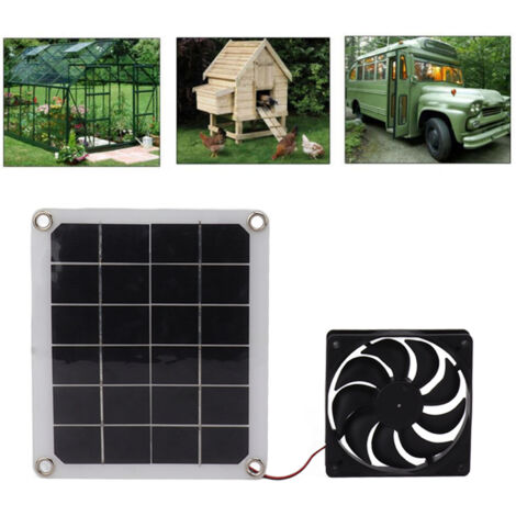 10W IP65 Tragbarer Solar-Dachbodenventilator für Haus, Wohnmobil, Gewächshaus und Tierhandlung