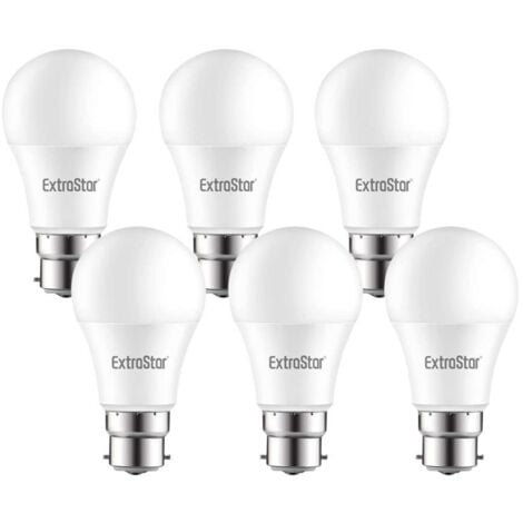 10W LED A60 Bulb B22 Neutral Light 4200K (Pack of 6)