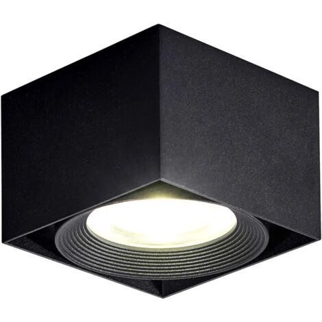 10W LED Ceiling Spotlight Lamp,Ceiling Spotlights,Ceiling Light, Adjustable Ceiling Spotlights,LED Ceiling Lights,Ceiling Lighting,IP20,10x10x7cm (Black-4000K) [Energy Class A+]