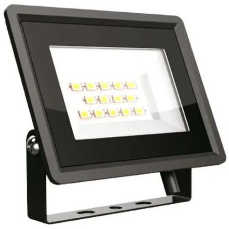 10W LED PROIETTORE SMD F-SERIES CORPO NERO 4000K - Luce NATURALE