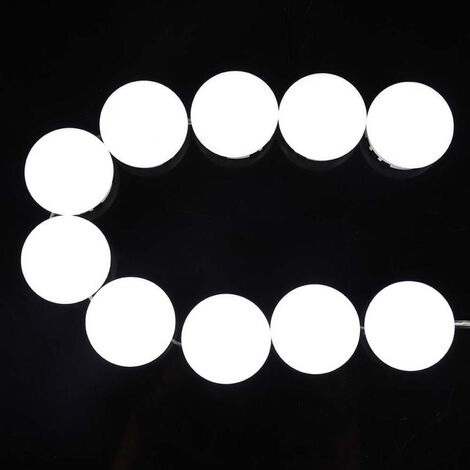 10W LED Spiegellampe mit 10 dimmbaren Leuchtmitteln für Kosmetikspiegel,Badezimmerspiegel,Badezimmerspiegel und Schminklampe