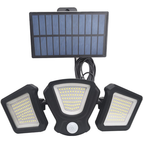 10w Outdoor LED Floodlight with 3 Heads, IP65 Waterproof Outdoor LED Spotlight Lamp, Cold White Outdoor Security Lighting for Garden, Yard, Entrance