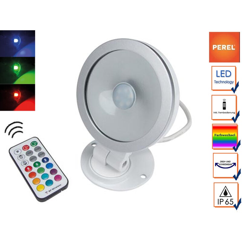 10W rgb led Flutlichtstrahler mit Fernbedienung für innen und außen, Partylight | 05410329649586