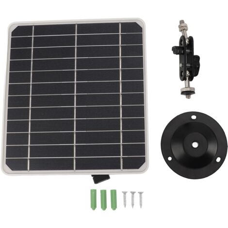 10W Solar Panel for Security Camera Monocrystalline Silicon USB Outdoor Solar Charging Panel with 360 Degree Adjustable Bracket for Home