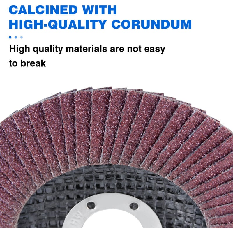 10x 115mm Meuleuse d'angle Flap Discs 80 Grit pour métal/bois Nouveau