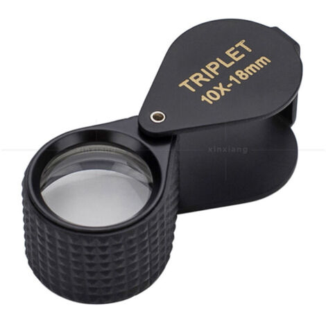 10x 18 Loupe Bijoux Loupe Lumière Achromatique Optique Verre Poche Gemme Loupe Outil Bijoutier, Timbre Philatéliste, Pièce Numismatique
