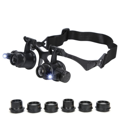 10x-25x Beleuchtete Lupe für Schmuck- und Uhrenreparatur, Präzisionswerkzeug (9892G)