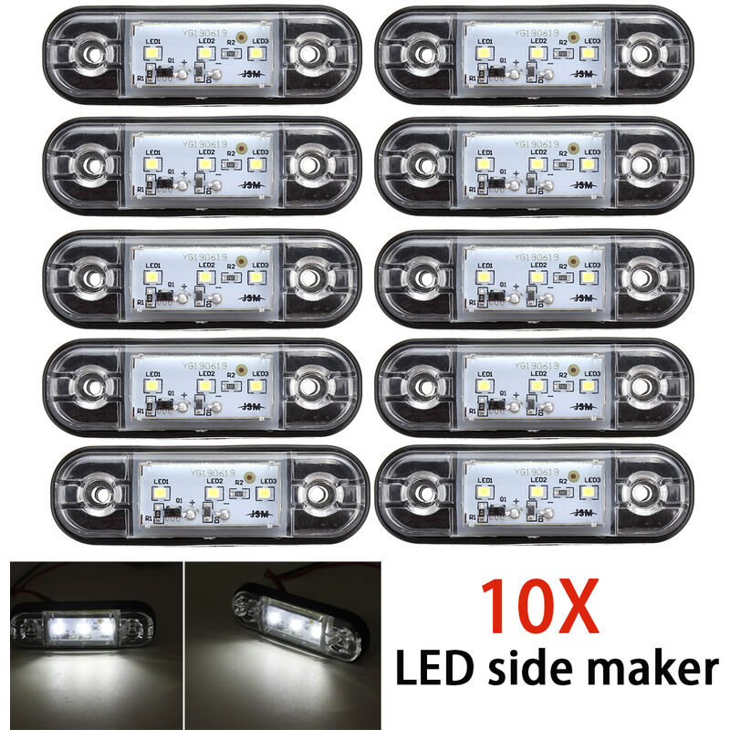 

10x 3LED Lámpara de Remolque Camión, Luz Indicadora 12 / 24V