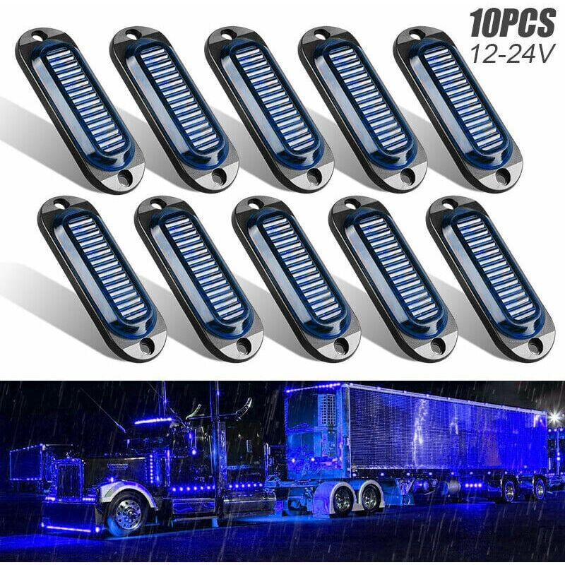 10X 4-LED Green Side Marker Clearance Camion