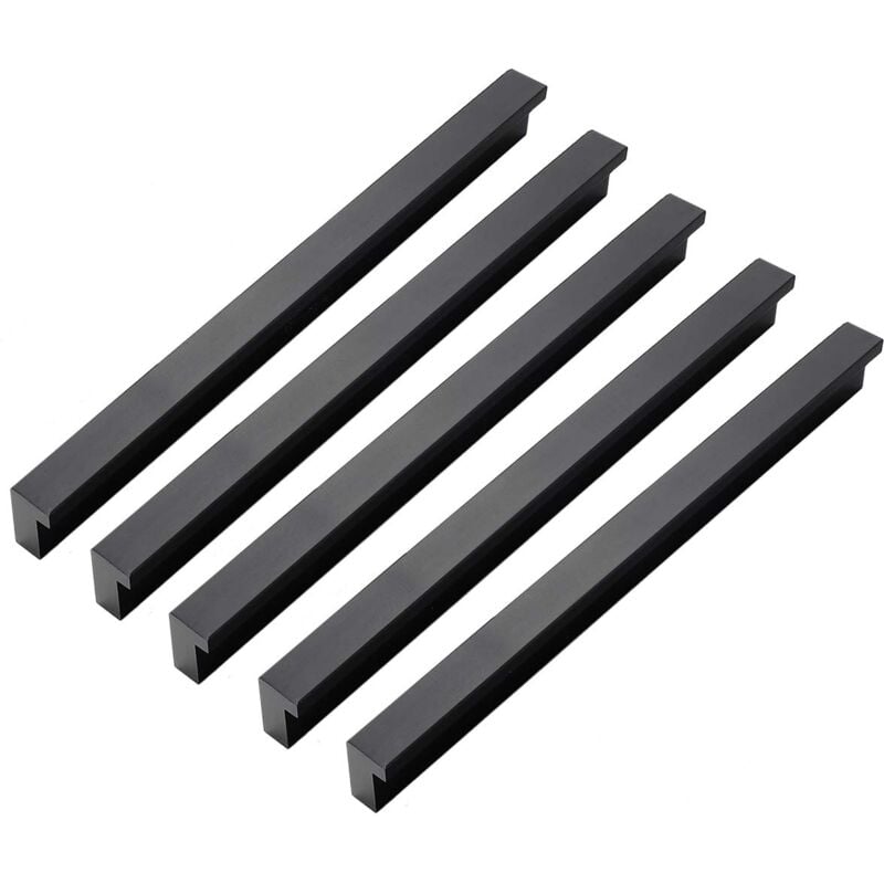 10x 90° l Boutons de portes Cuisine Chambre Porte Cabinet Poignées Poignée Porte Cabinet Bouton pour Tiroir Placard Intérieure Meuble Tirer, 160mm,