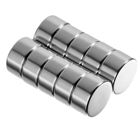 10x Aimant rond universel grande puissance Ø 6mm hauteur 5mm Magnet Frigo Tableaux Photos Cartes Bureaux Attache Bricolage Loisir