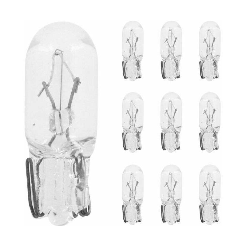 Cyclingcolors - 10x Ampoule 12V 1,7W T6,5 transparent W2.2x5.2D