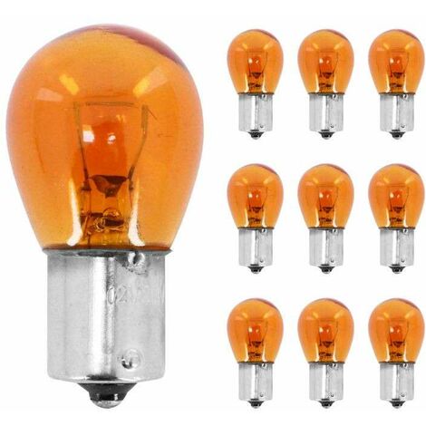 10x Ampoule 12V 21W BA15S Orange éclairage universel bricolage DIY voiture tracteur