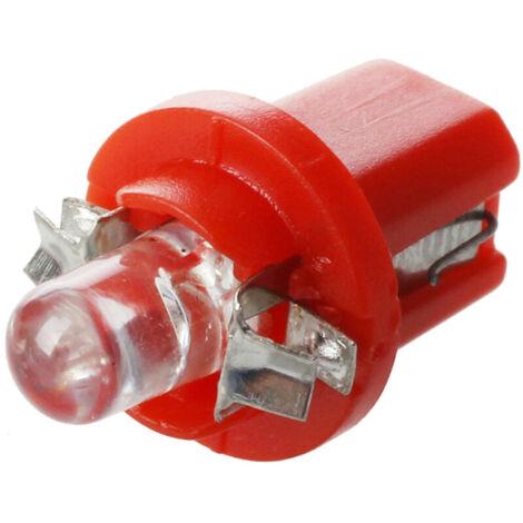 10x AMPOULE LED COMPTEUR TABLEAU DE BORD B8-5D T5 avec support ROUGE TUNING auto voiture