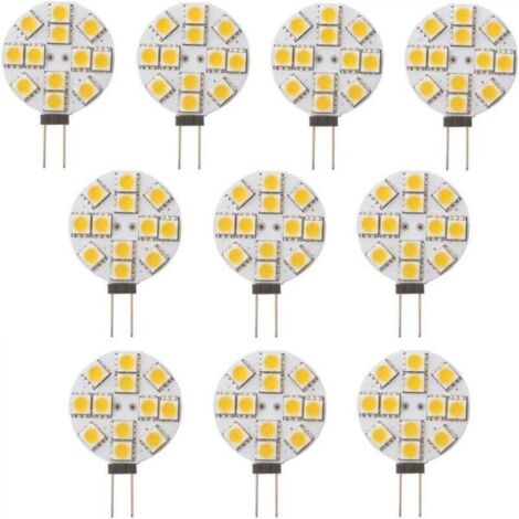 10x Ampoule LED G4 Non dimmable Blanc Chaud 2700K 180 ° Faisceau Ampoule de lumière Remplacement 20W Lampe halogène pour Cuisine Camping-Car RV remorque Bateau DC 12V de Remplacement
