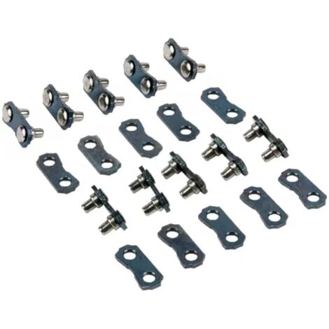 10x Attache rapide maillon de jonction pas 0,404 inch épaisseur plaque intérieure 1,5mm pour chaîne de tronçonneuse Raccordement Connecteur Entraînement Mâle Femelle Universel