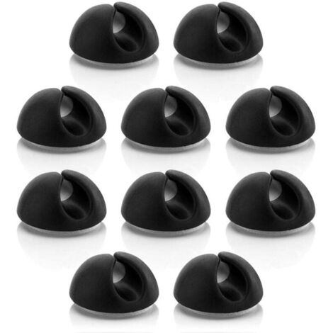 10x Attaches Support de Câble Gestion des Câbles Fixation des Câbles Organisateur de Câbles pour câbles jusqu'à 8 mm Attaches de Câble Fixation des Câbles Gestion des Câbles Noir