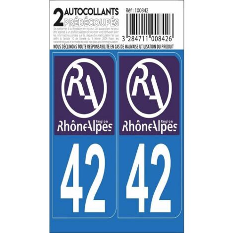 10x Autocollant Departement 42 - Loire -x2-