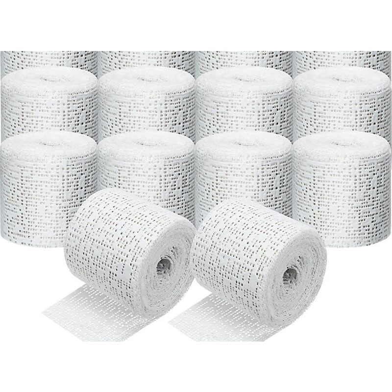 10x Bande de plâtre Bandes plâtrées en Tissu Matériel Moulage décoration Sculpture Aussi pour Le Corps (10460cm)