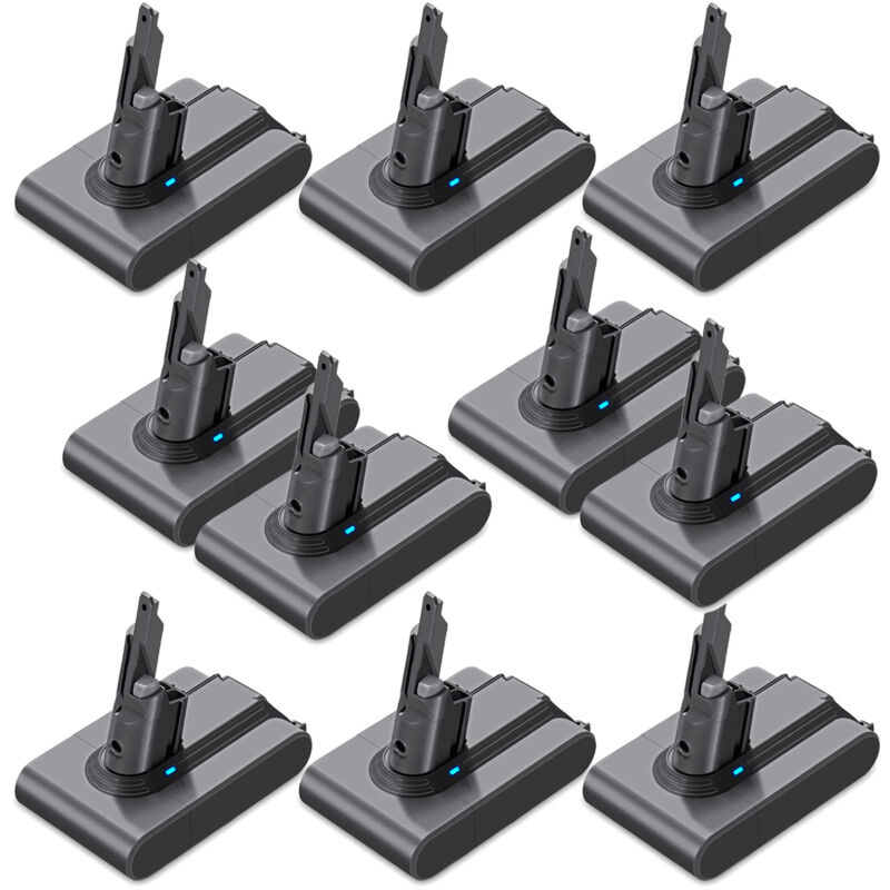 Powerwings - 10X Batterie V7 pour Dyson Batterie Dyson 21,6V 4000mAh SV11 V7 Cordless V7 Extra V7 trigger + V7 motor head V7 Pro V7 fluffy V7 mattress