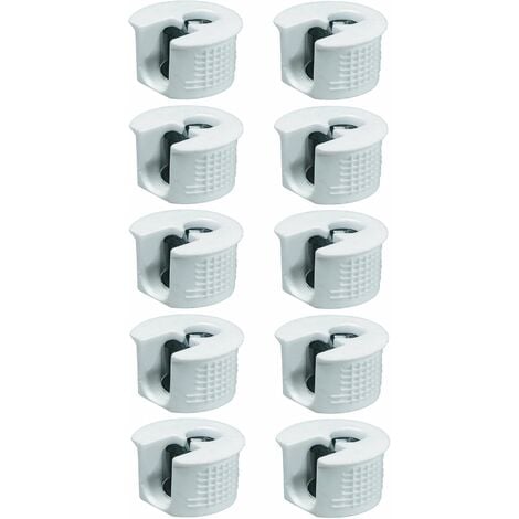 10x boitier excentrique 15mm assemblage plastique insert acier épaisseur bois 19mm blanc connecteur meuble