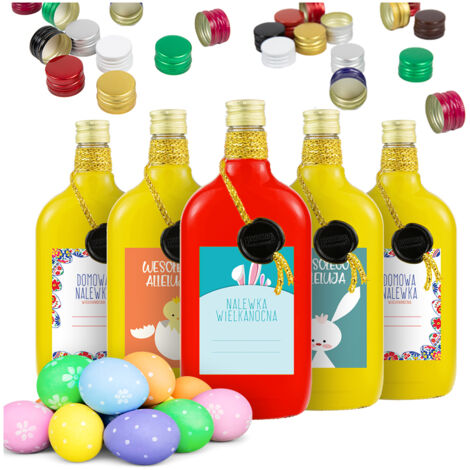 10x Botellas CL脕SICAS 500ml DECORADAS NAVIDAD PASCUA Para Licores